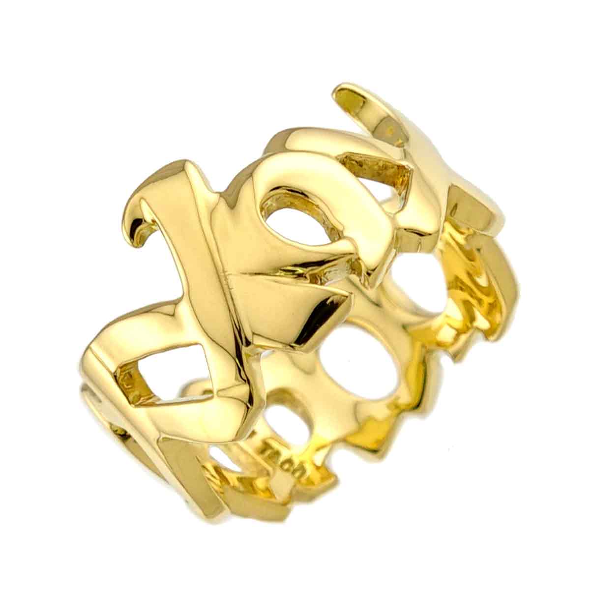 love kiss Ring 18K Yellow Gold 750 Size 4(US)