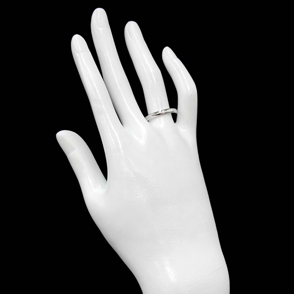 Stacking Diamond 1P Ring Platinum Size6.75(US)