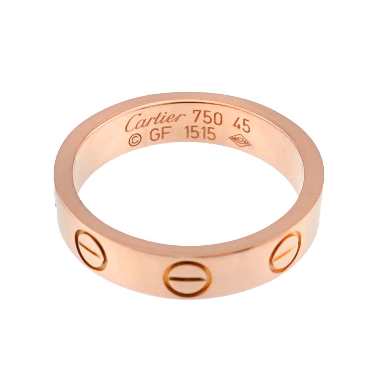 Mini Love Ring 18K Pink Gold 750 size45 3-3.25(US)