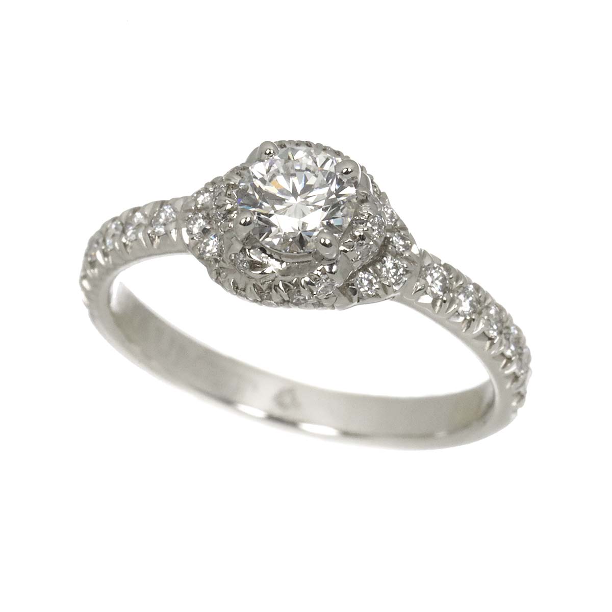 Liens Damour Diamond 0.34ct D/VVS1/3EX Ring Pt size4.5(US)