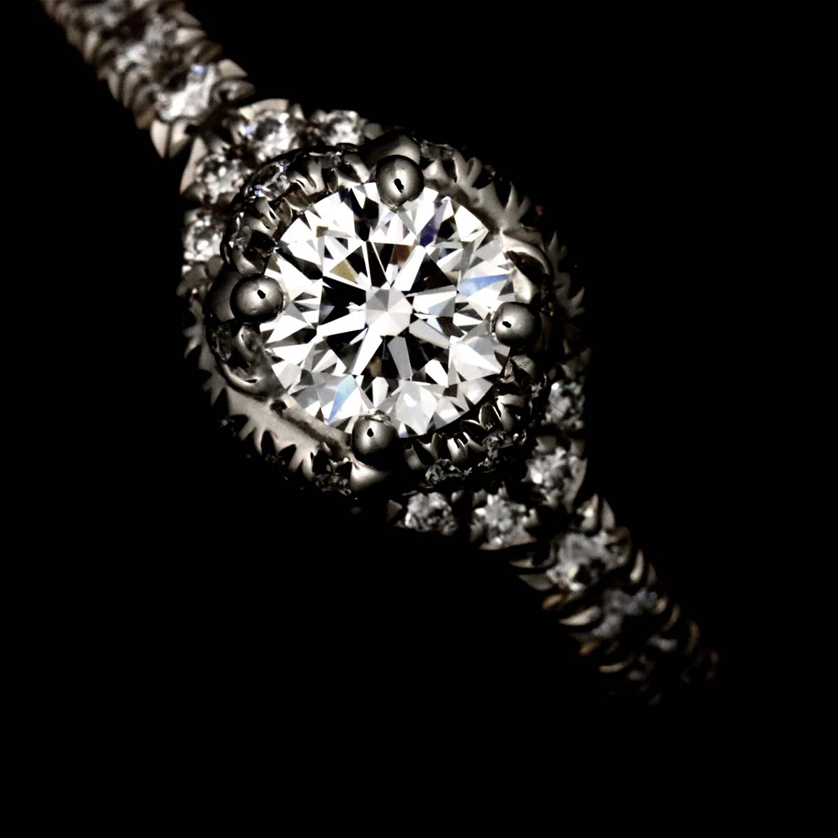 Liens Damour Diamond 0.34ct D/VVS1/3EX Ring Pt size4.5(US)