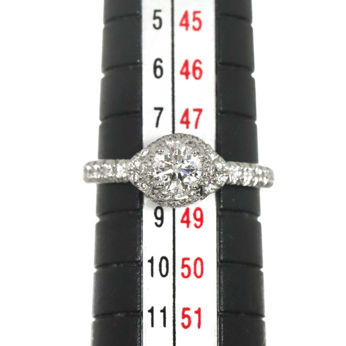 Liens Damour Diamond 0.34ct D/VVS1/3EX Ring Pt size4.5(US)