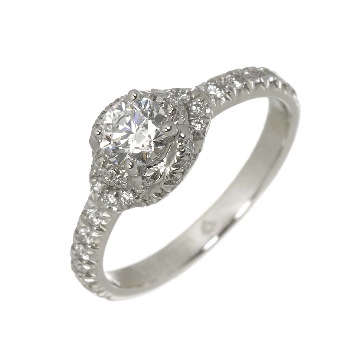 Liens Damour Diamond 0.34ct D/VVS1/3EX Ring Pt size4.5(US)