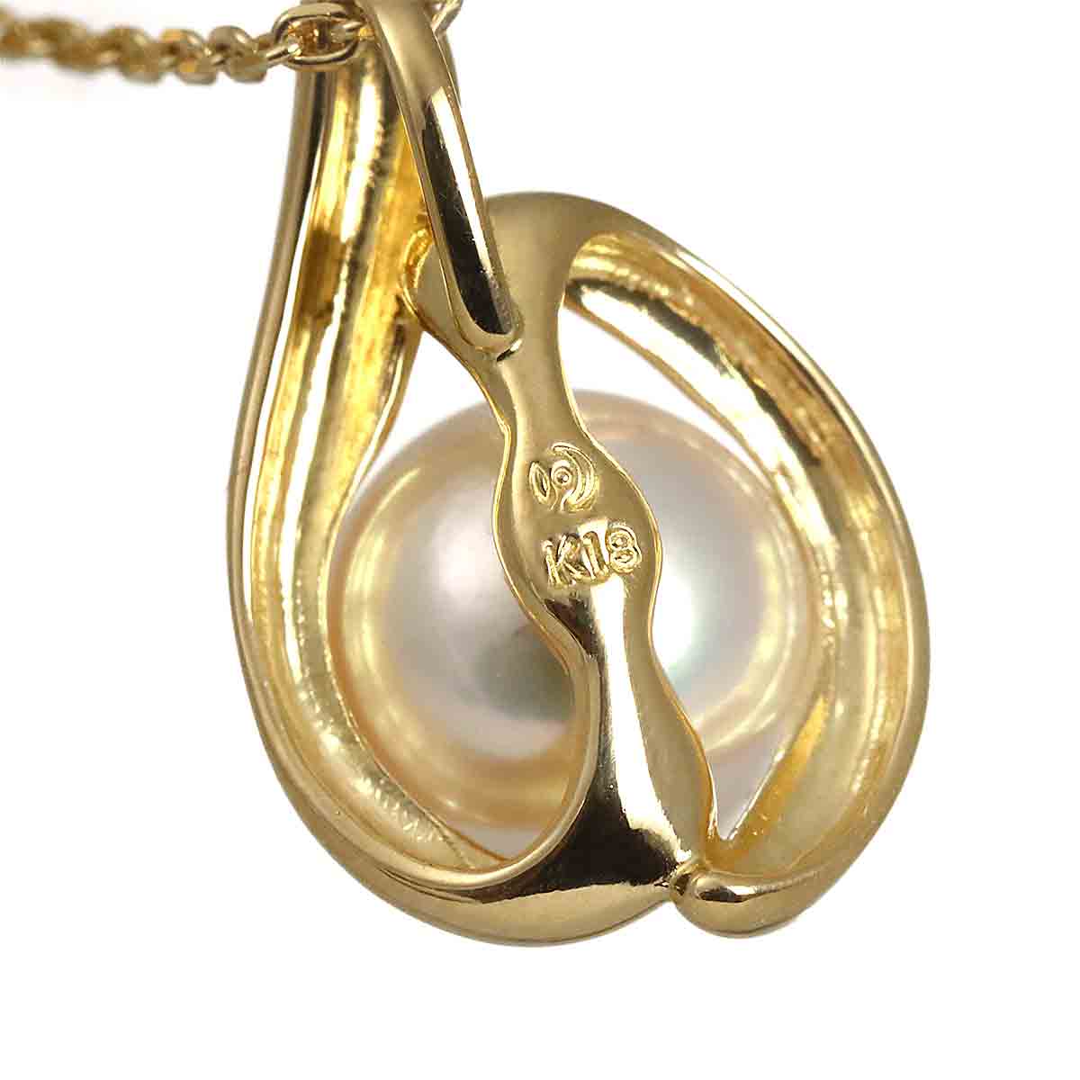 Akoya Pearl 8.3mm Necklace 18K YG 750