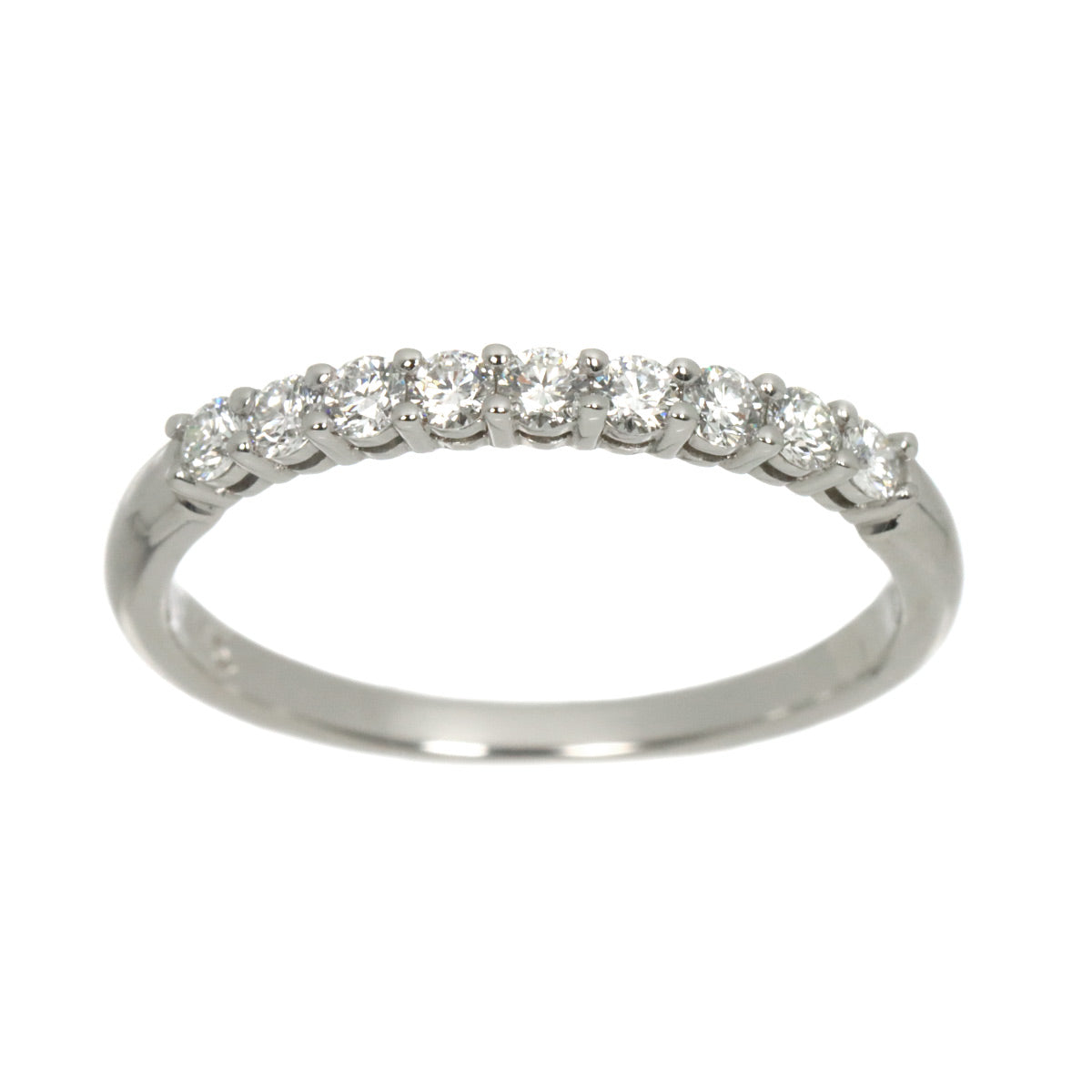 Forever Half Diamond Ring Platinum size6.75(US)