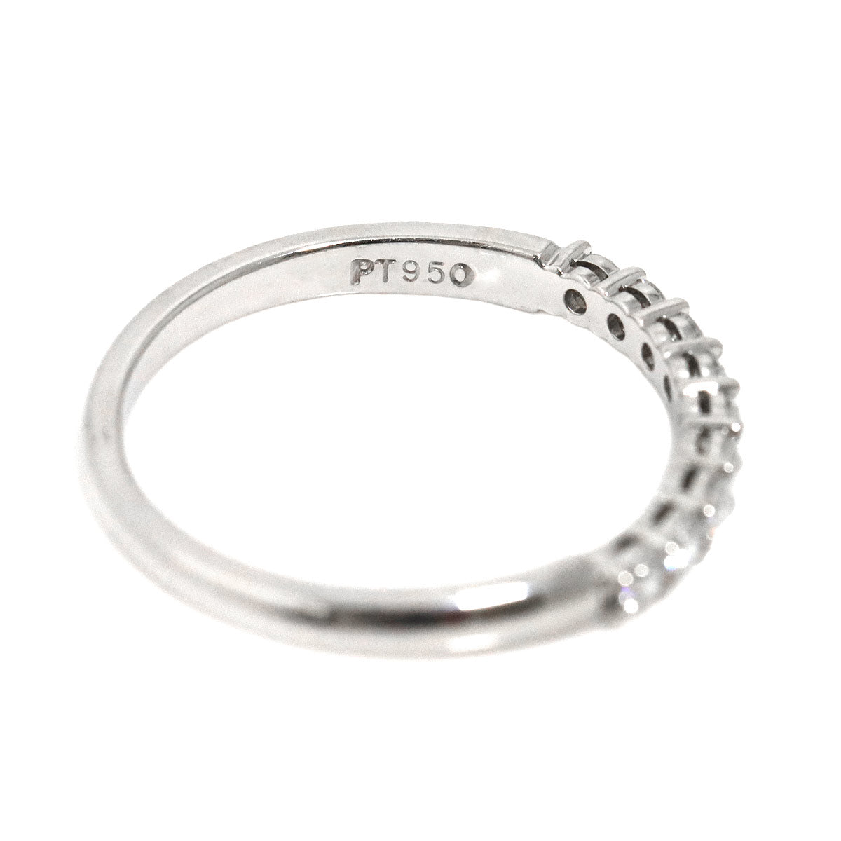 Forever Half Diamond Ring Platinum size6.75(US)
