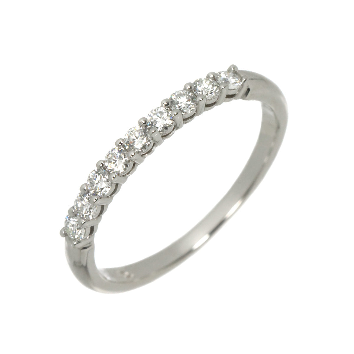 Forever Half Diamond Ring Platinum size6.75(US)