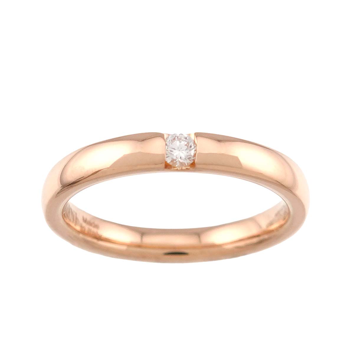 Diamond Ring Pink Gold 750 size3.25-3.75(US)