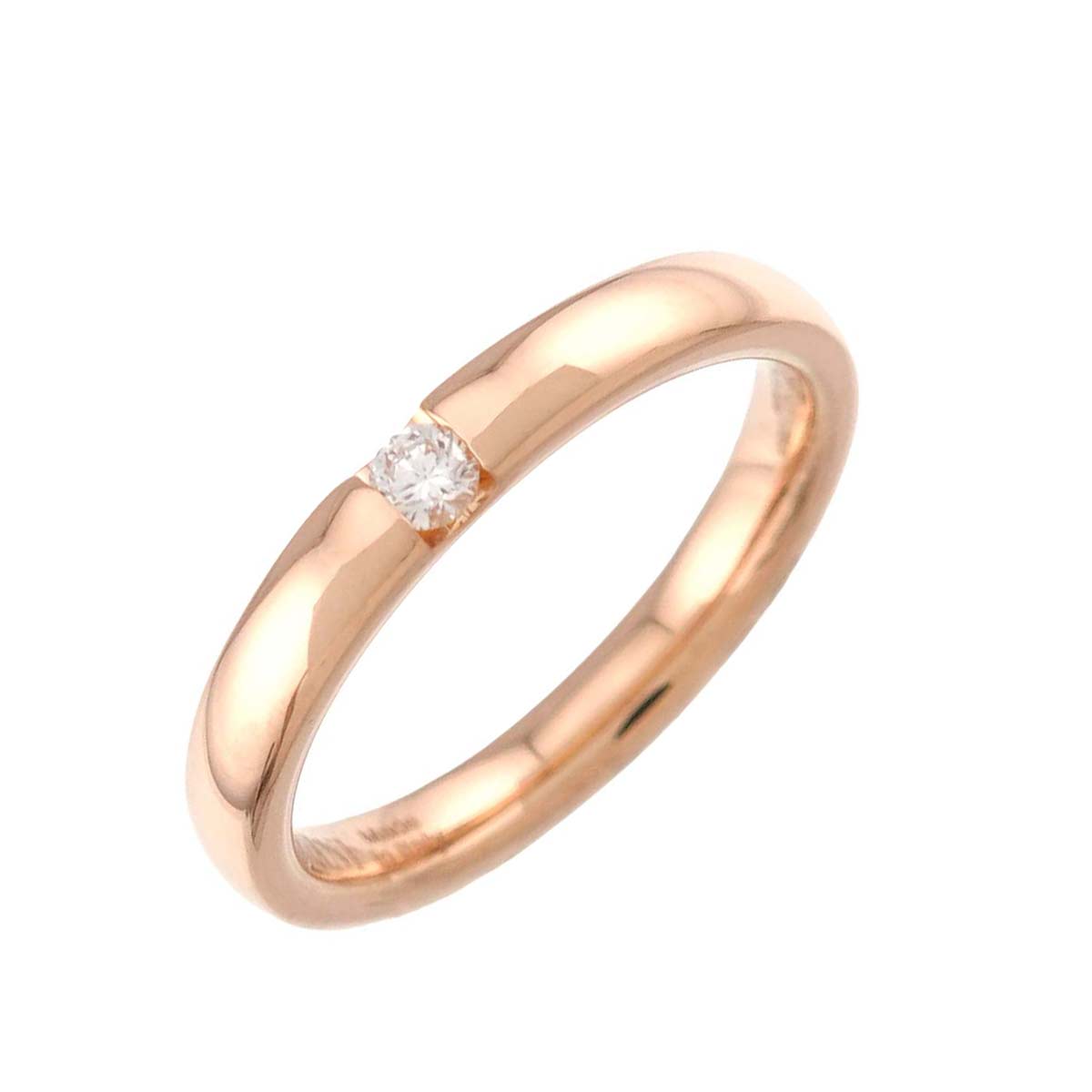 Diamond Ring Pink Gold 750 size3.25-3.75(US)