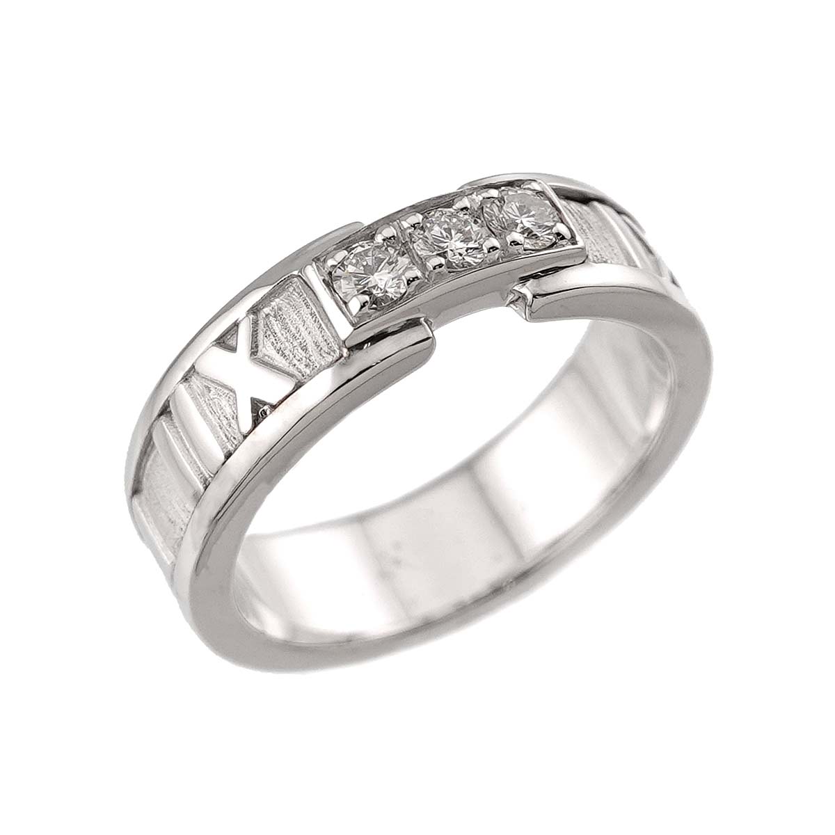 Atlas Diamond Ring 18K White Gold 750 size5.5-5.75(US)