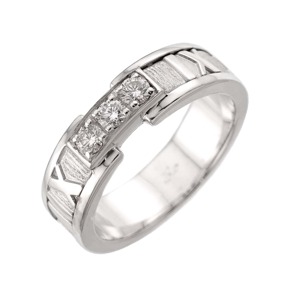 Atlas Diamond Ring 18K White Gold 750 size5.5-5.75(US)