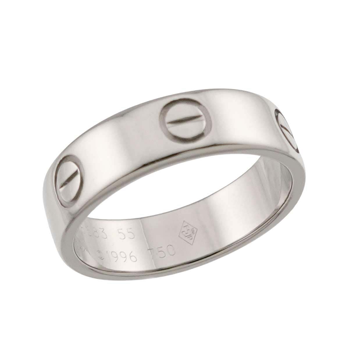 Love Ring 18K White Gold 750 size55 6.75(US)