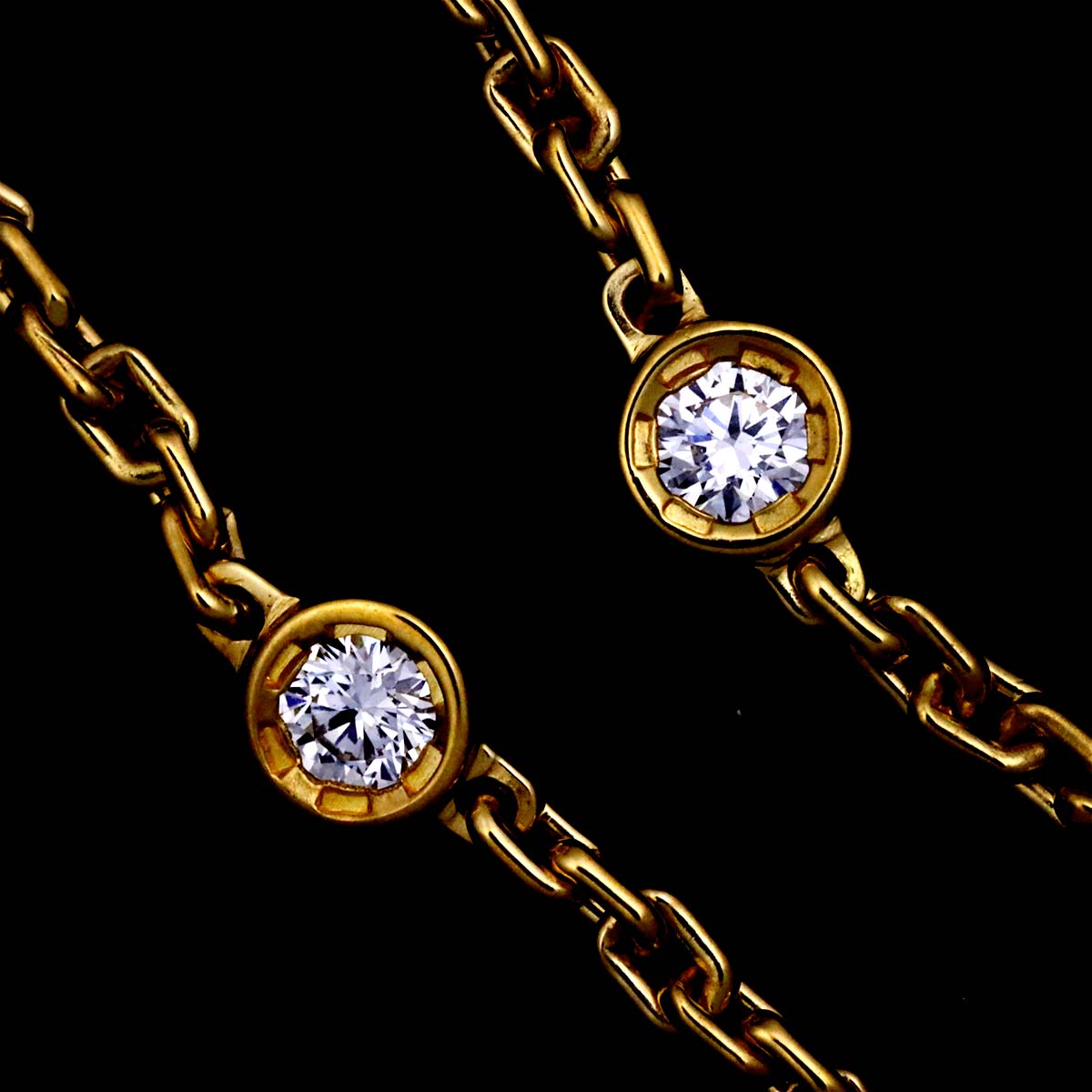 Monogram Diamond Bracelet 18K YG WG PG 750