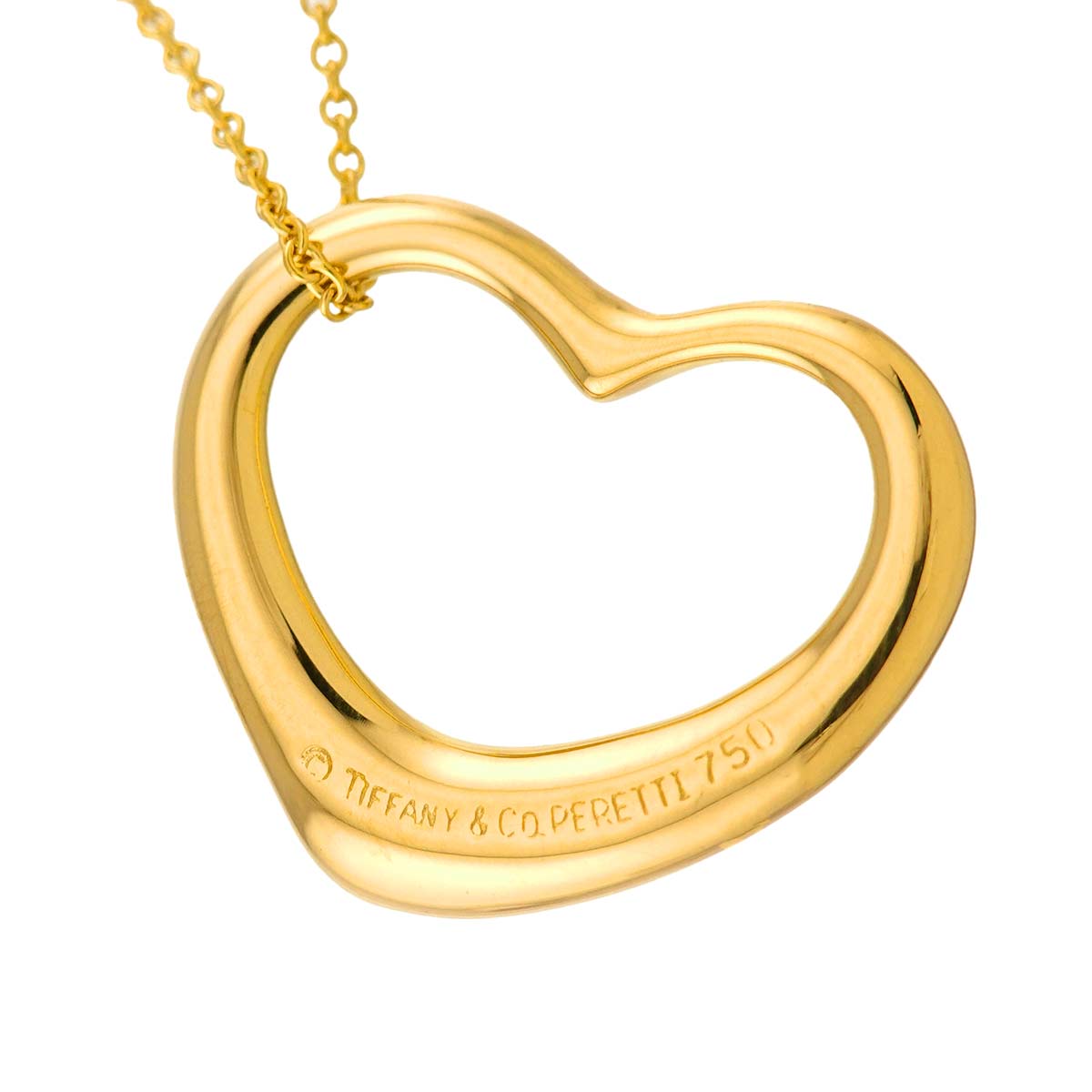 Open Heart Necklace 18K Yellow Gold 750