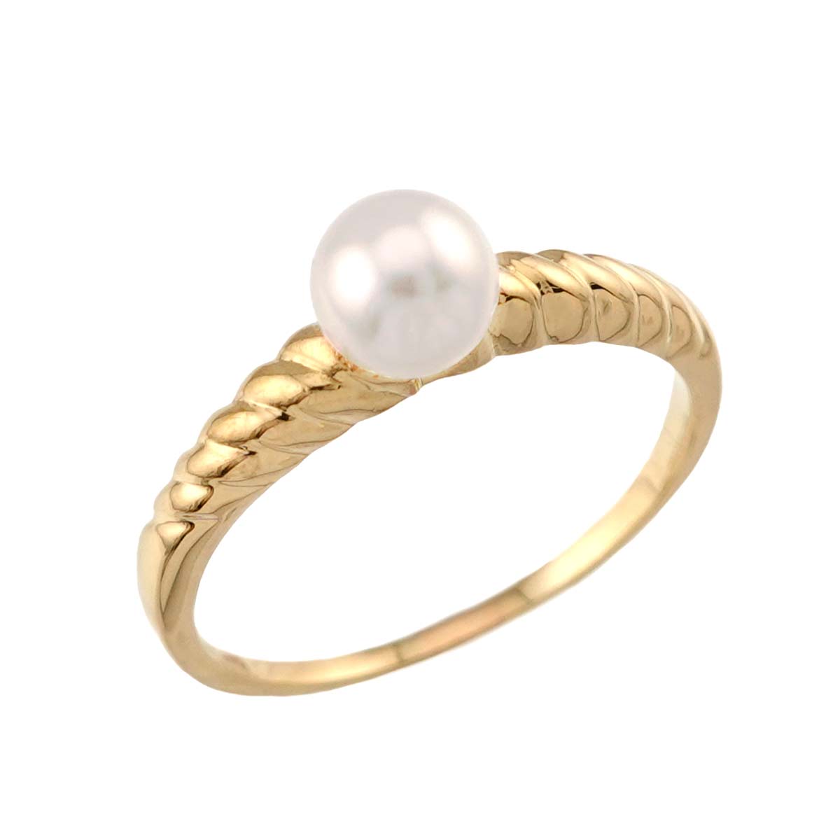 Akoya Pearl 5.0mm Ring 18K YG 750 size5.25(US)