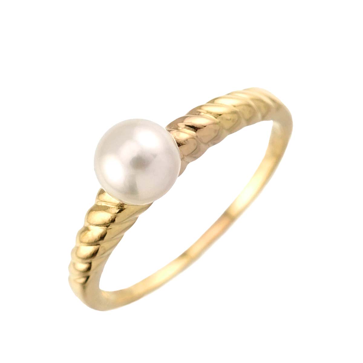 Akoya Pearl 5.0mm Ring 18K YG 750 size5.25(US)