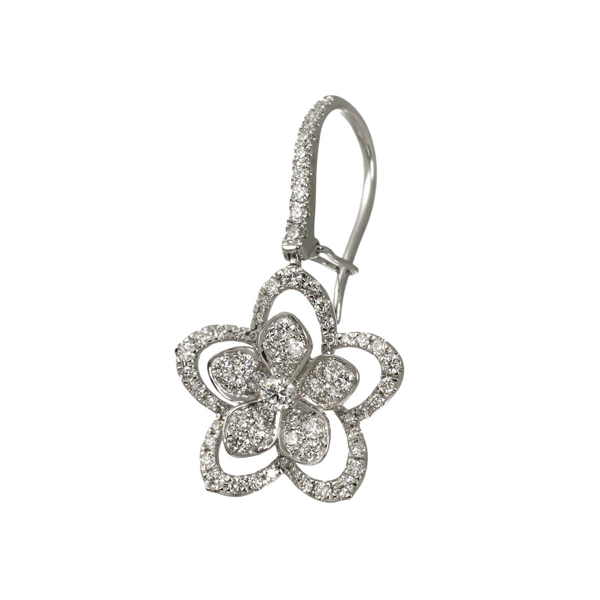 Wild flower Diamond Earring 18K WG 750 One Piece only