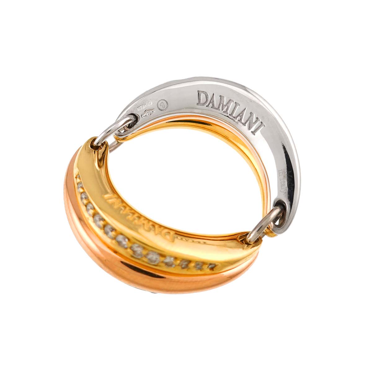 Diamond Ring 18K YG WG PG 750 size7.5(US)