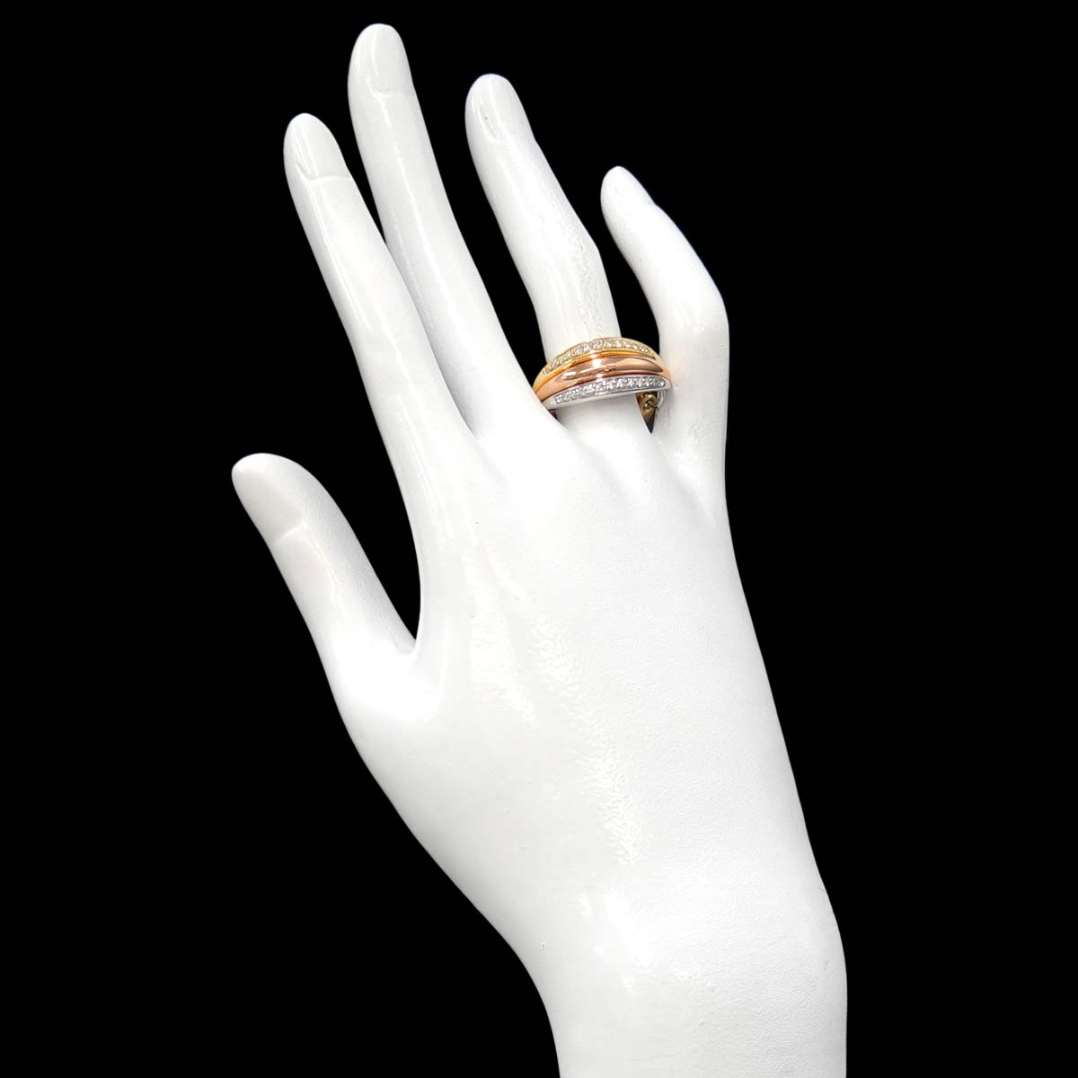 Diamond Ring 18K YG WG PG 750 size7.5(US)