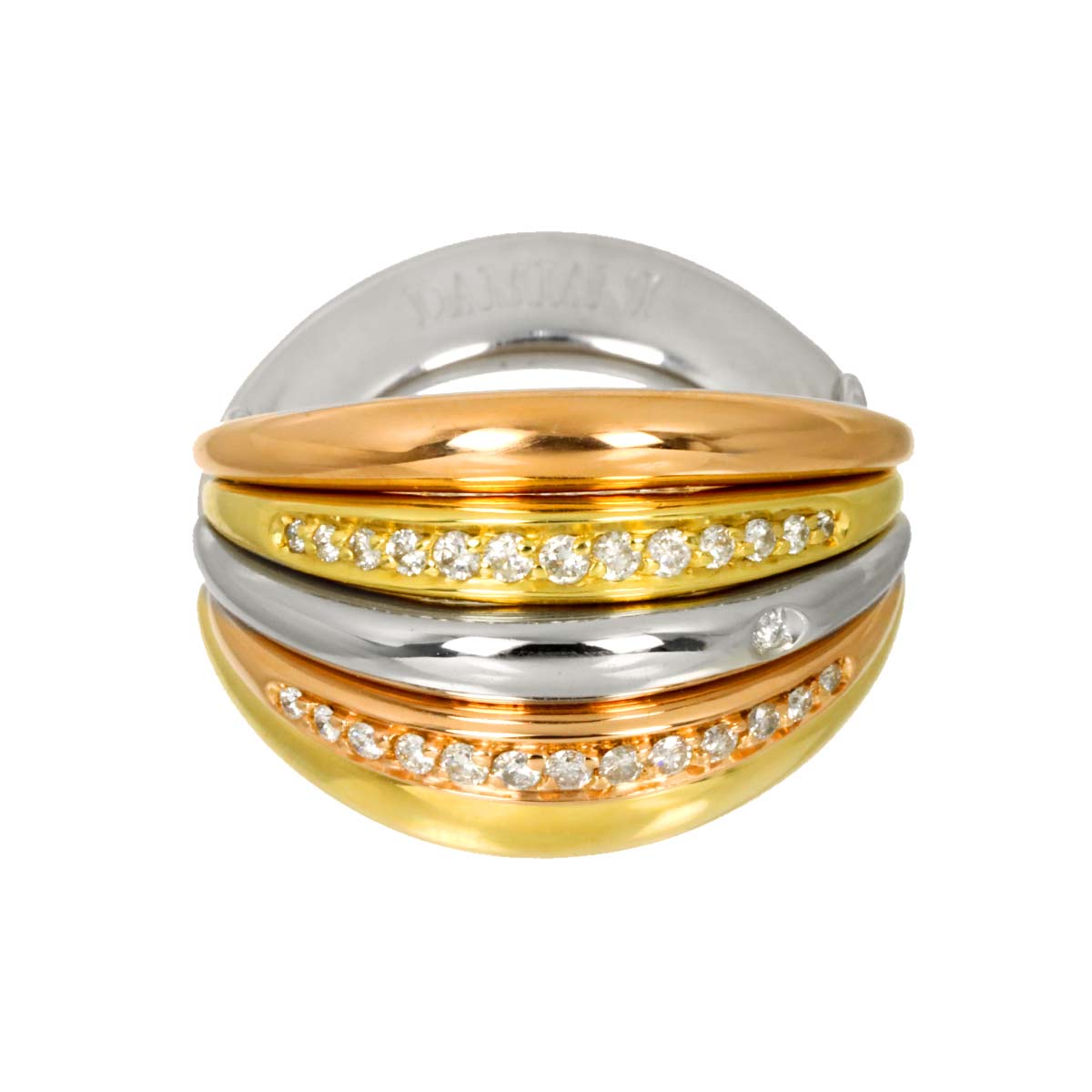Diamond Ring 18K YG WG PG 750 size7.5(US)