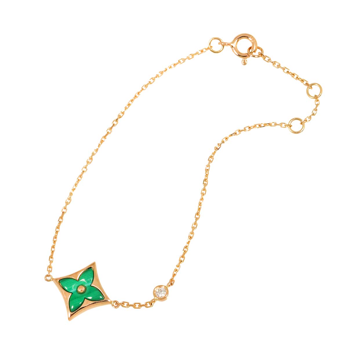Blossom Malachite Diamond Bracelet 18K Pink Gold 750