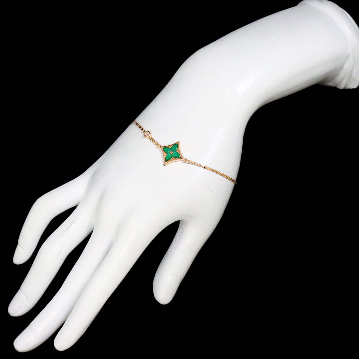 Blossom Malachite Diamond Bracelet 18K Pink Gold 750