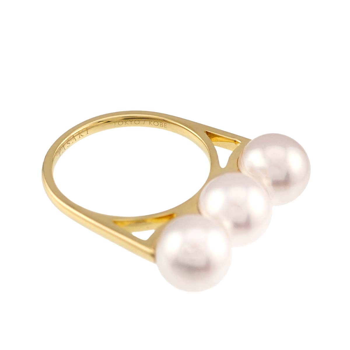 Balance era Akoya Pearl 8.1-8.0mm Ring 18K YG 750 Size6.75-7.25(US)