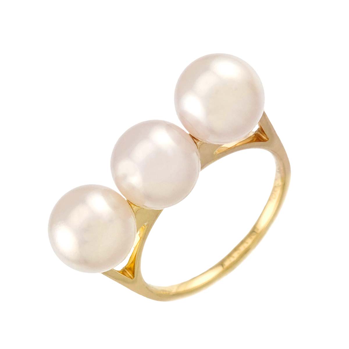 Balance era Akoya Pearl 8.1-8.0mm Ring 18K YG 750 Size6.75-7.25(US)