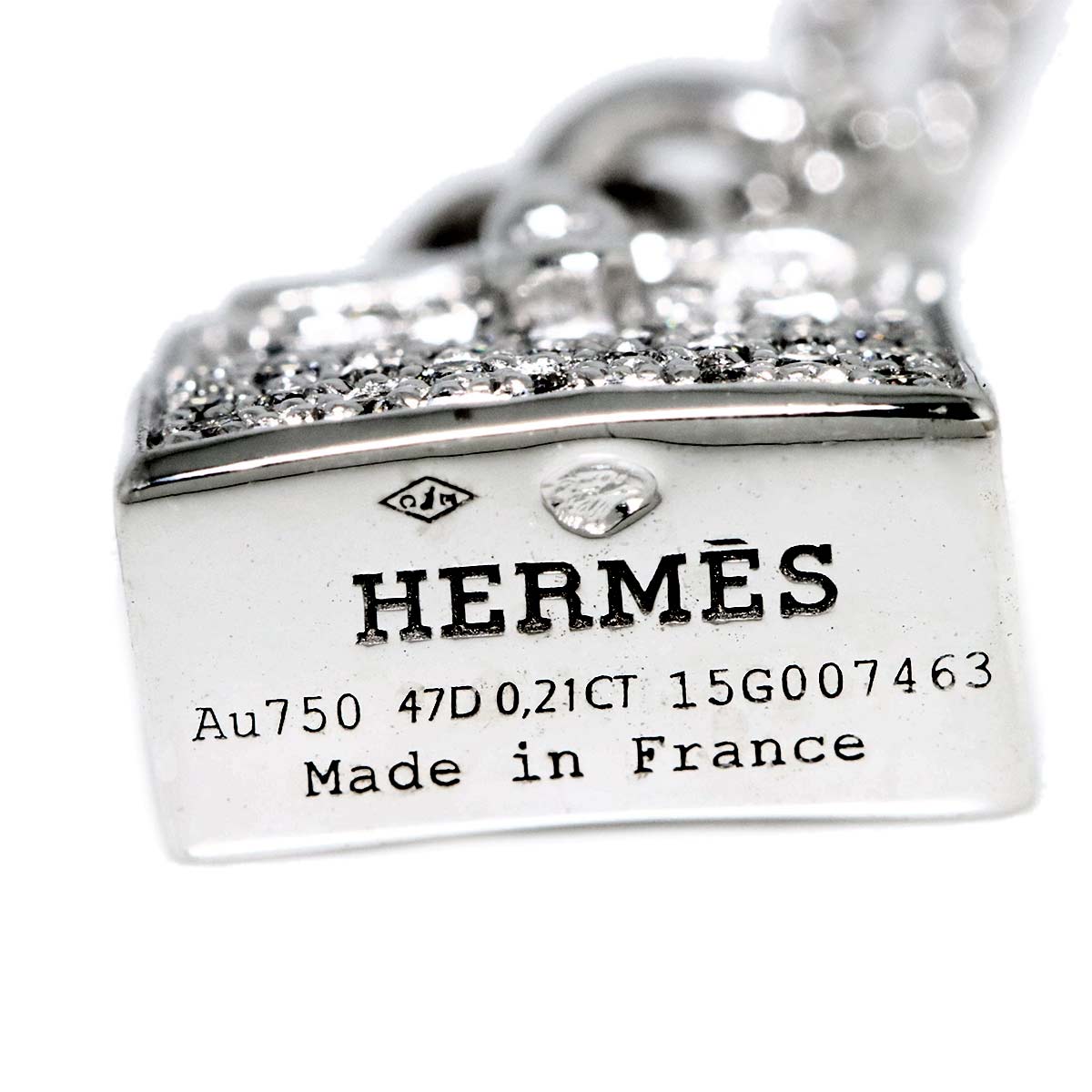 Amulet Diamond 0.21ct Necklace 18K White Gold 750