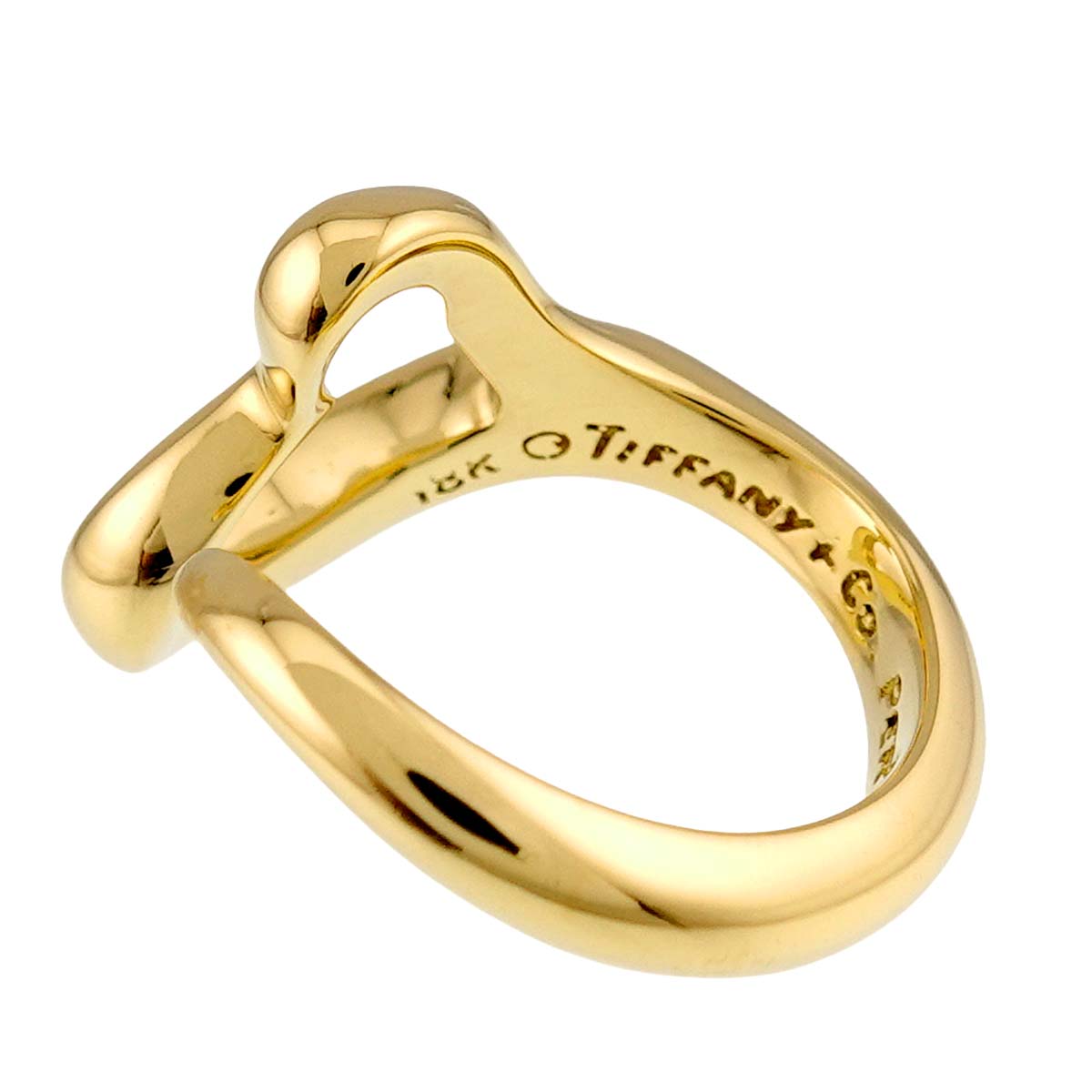 Open Heart Ring 18K YG 750 Size5.5-5.75(US)