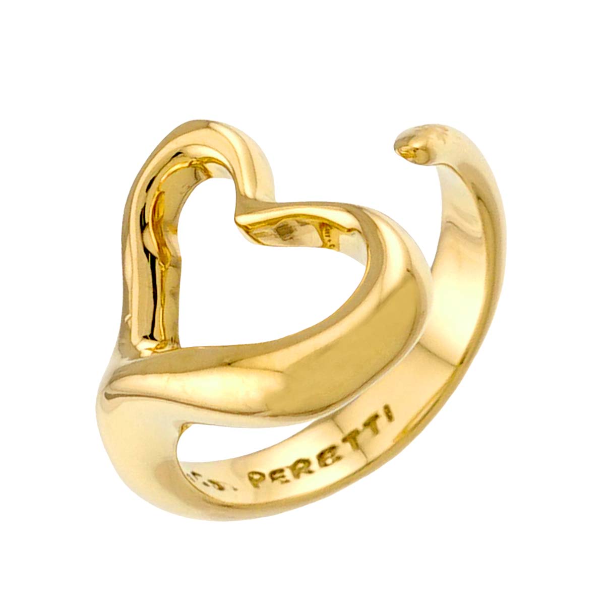 Open Heart Ring 18K YG 750 Size5.5-5.75(US)