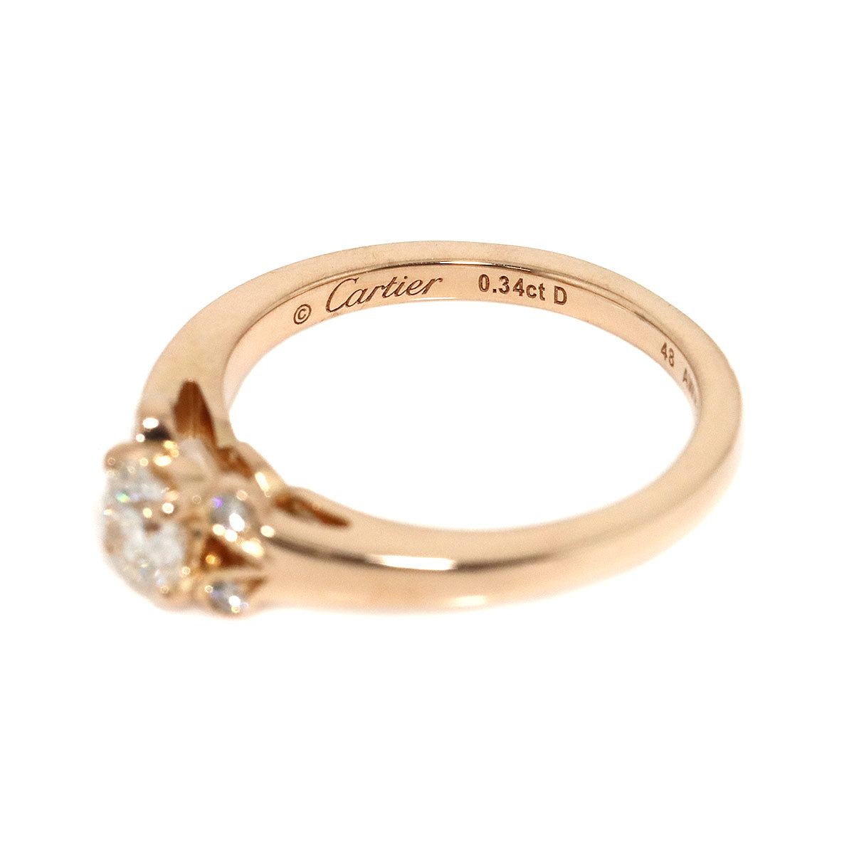 Ballerine Diamond 0.34ct G/VVS1/3EX Ring 18K PG 750 48 4.5(US)