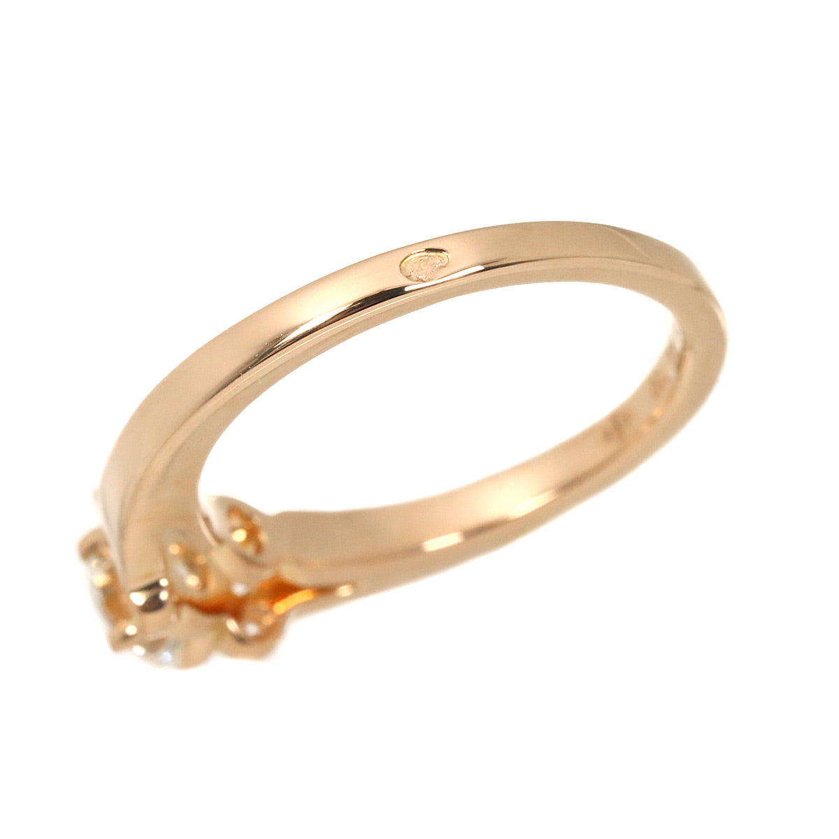 Ballerine Diamond 0.34ct G/VVS1/3EX Ring 18K PG 750 48 4.5(US)