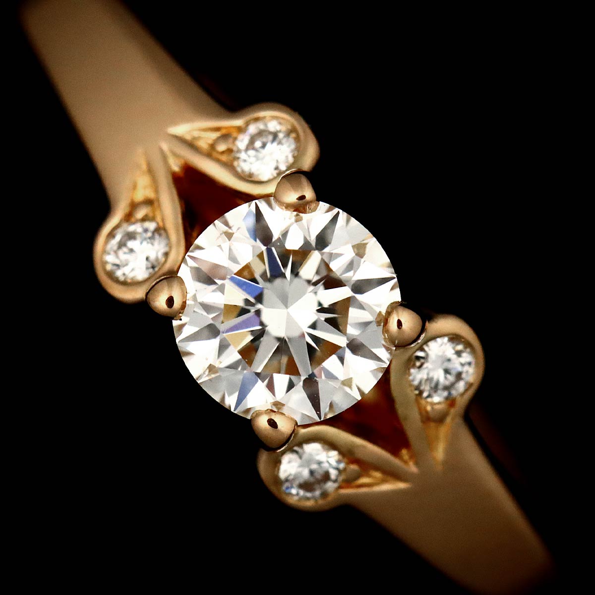 Ballerine Diamond 0.34ct G/VVS1/3EX Ring 18K PG 750 48 4.5(US)