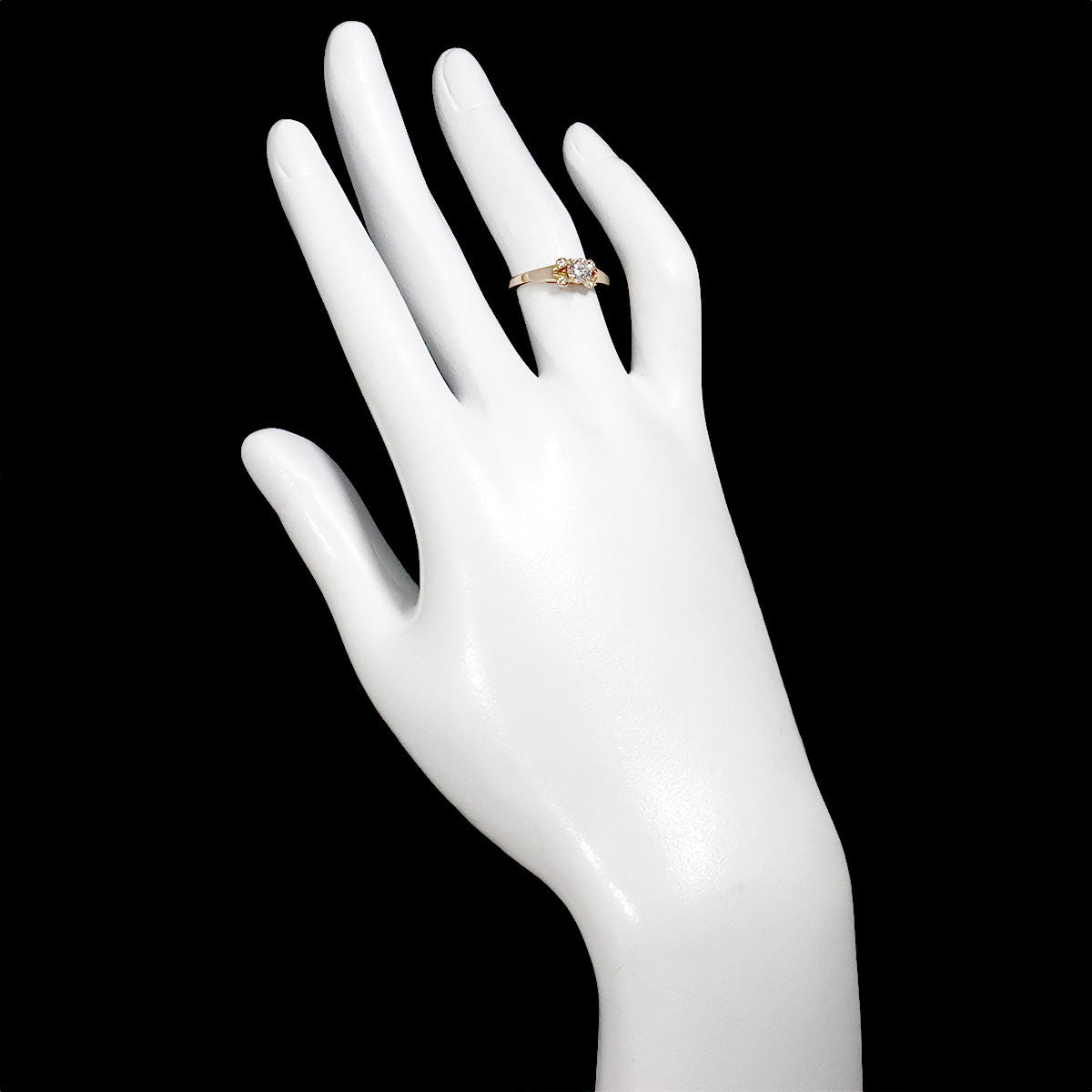 Ballerine Diamond 0.34ct G/VVS1/3EX Ring 18K PG 750 48 4.5(US)