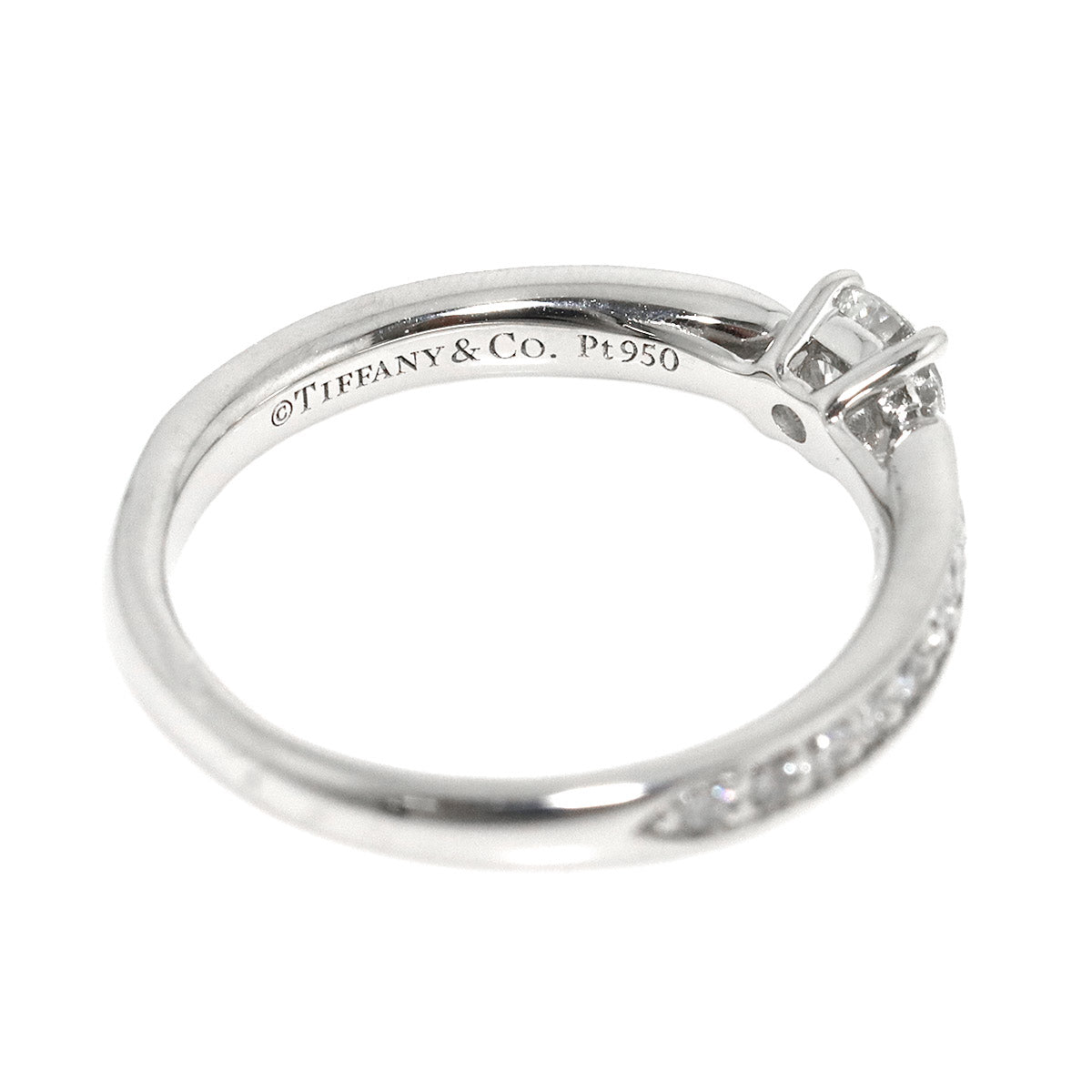 Harmony Diamond 0.18ct F/IF/3EX Ring Pt Size3.25-3.75(US)