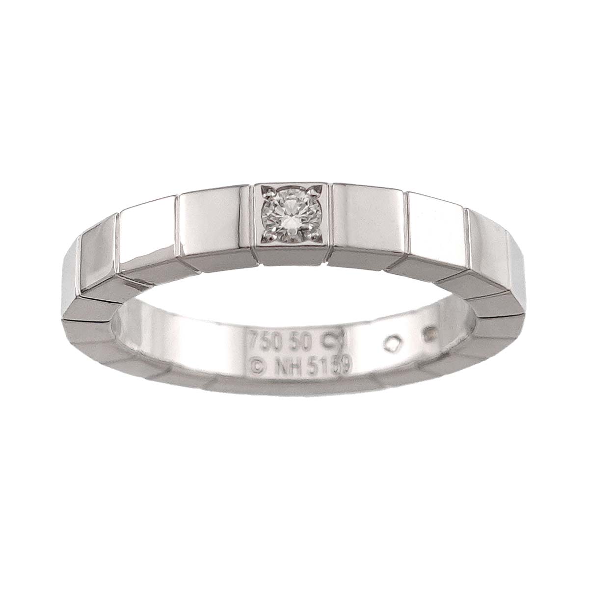 Lanieres Diamond Ring 18K WG 750 size50 5.25(US)