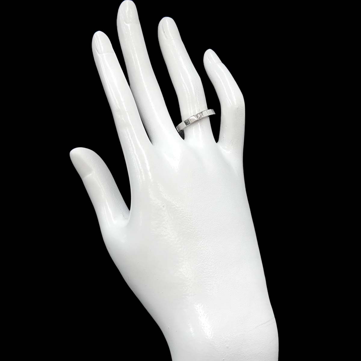 Lanieres Diamond Ring 18K WG 750 size50 5.25(US)