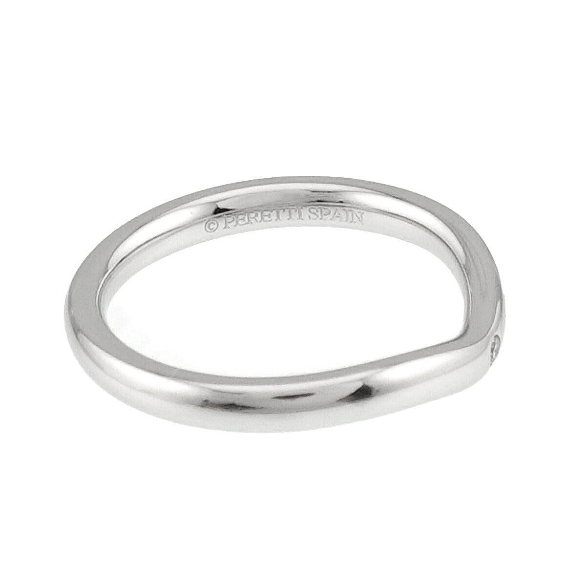 Curved Band Diamond Ring Platinum size3.25(US)