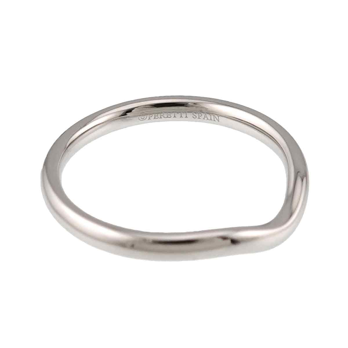 TIFFANY Co. Curved Band Ring Pt Platinum size6-6.25(US)