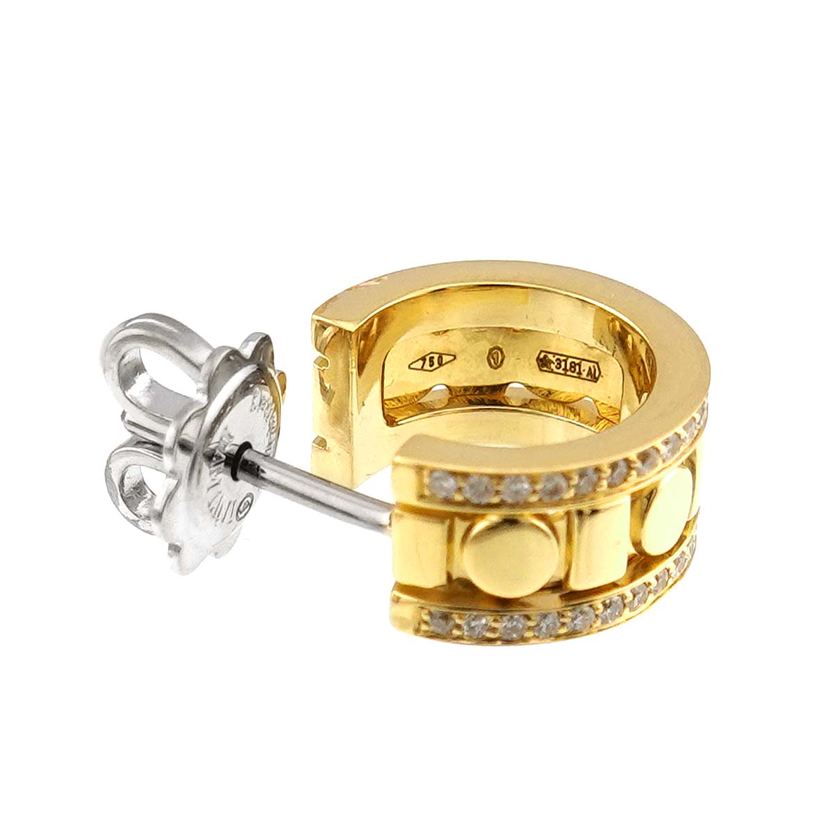 Belle Epoque Diamond Earrings Pierced 18K YG WG 750