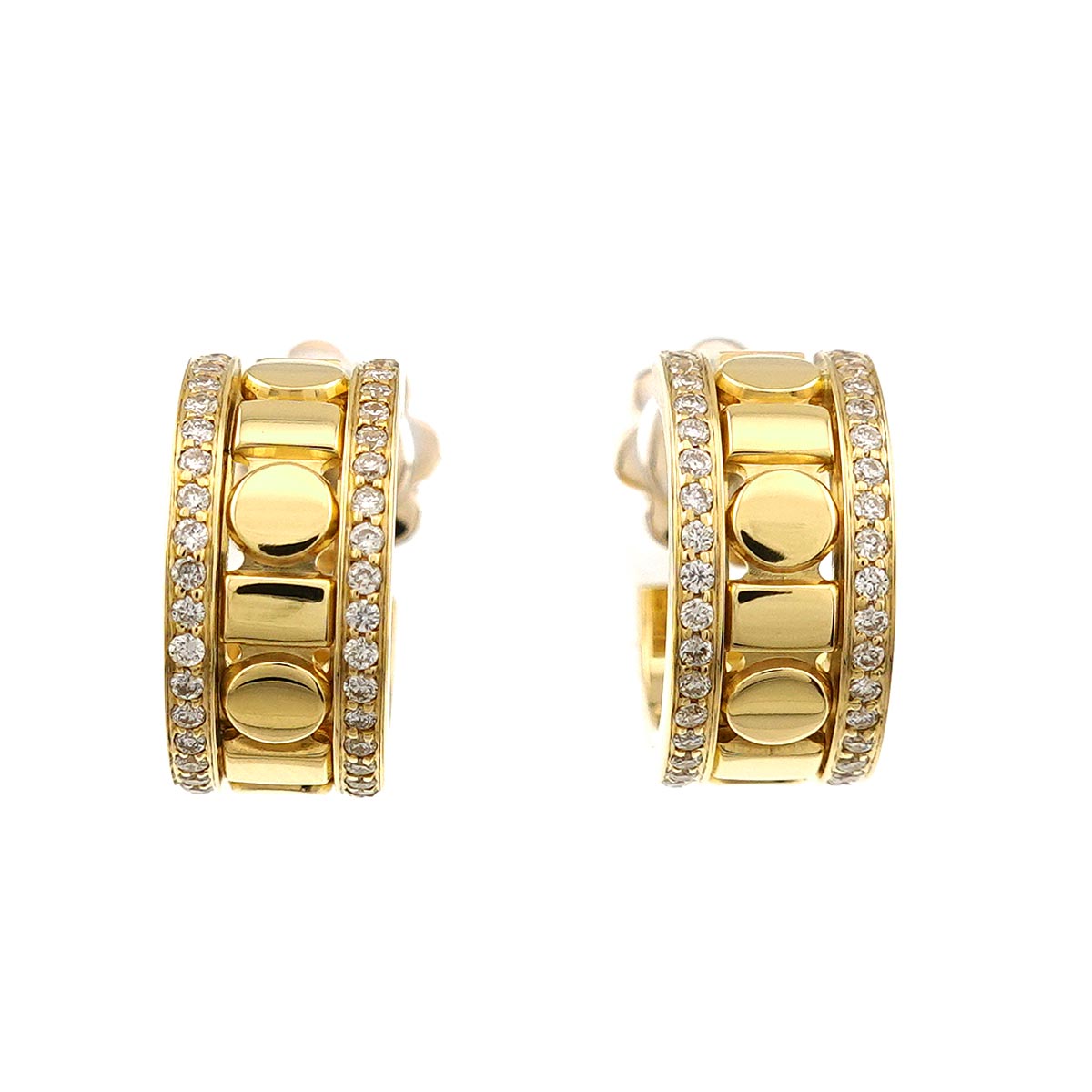 Belle Epoque Diamond Earrings Pierced 18K YG WG 750