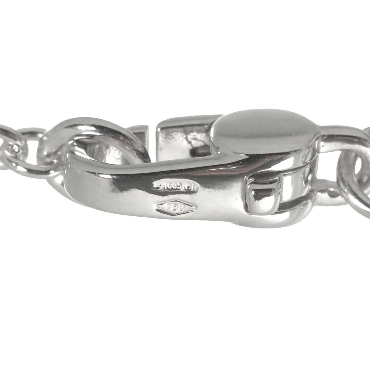 Heart Diamond Necklace 18K White Gold 750