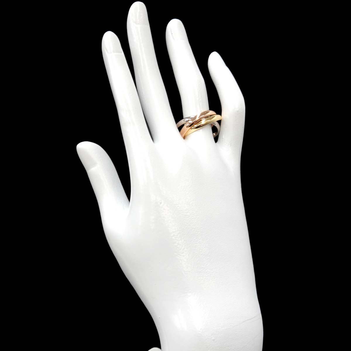 Trinity MM Ring 18K YG WG PG 750 Size51 5.5-5.75(US)