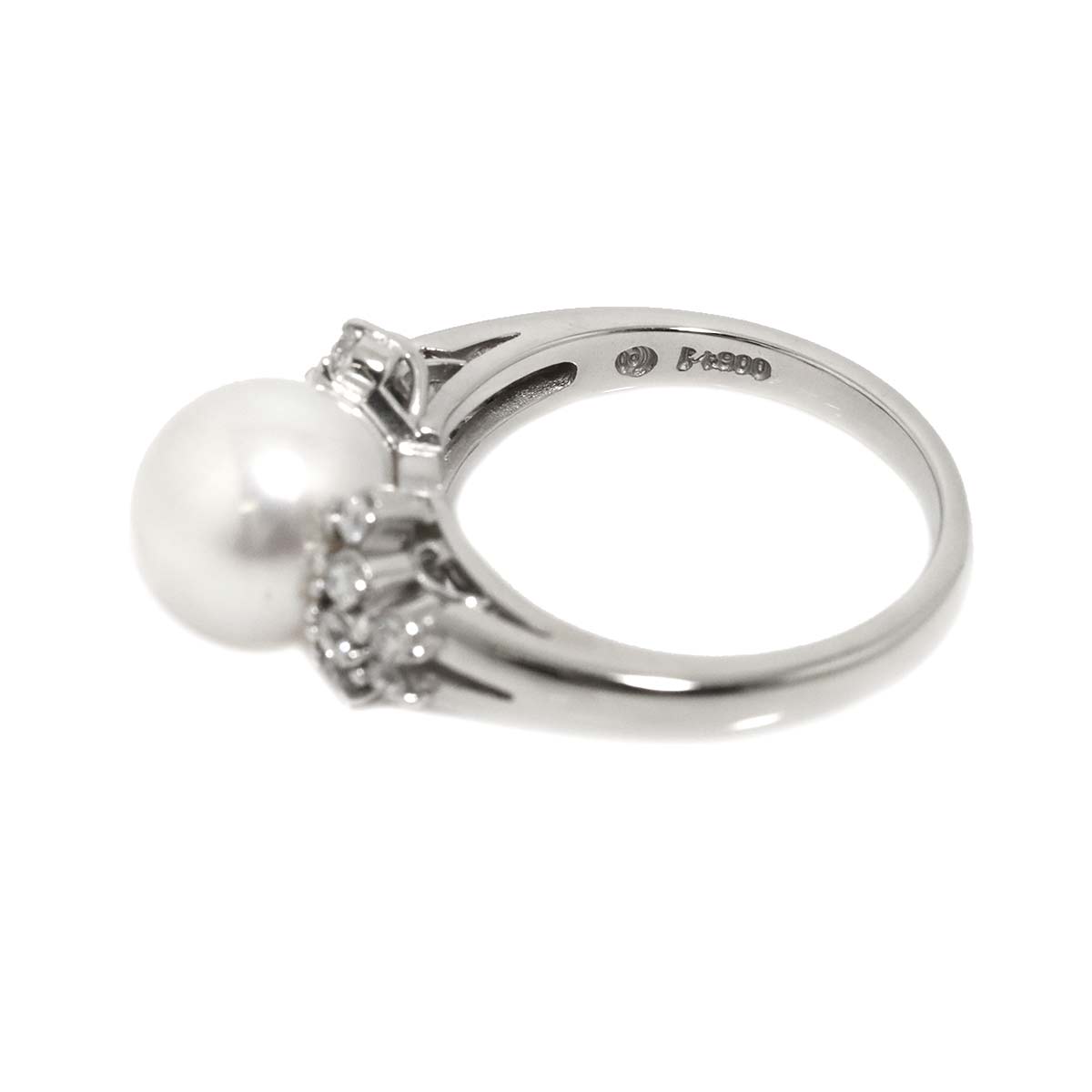 South Sea pearl 9.1mm Diamond 0.32ct Ring Platinum size6(US)