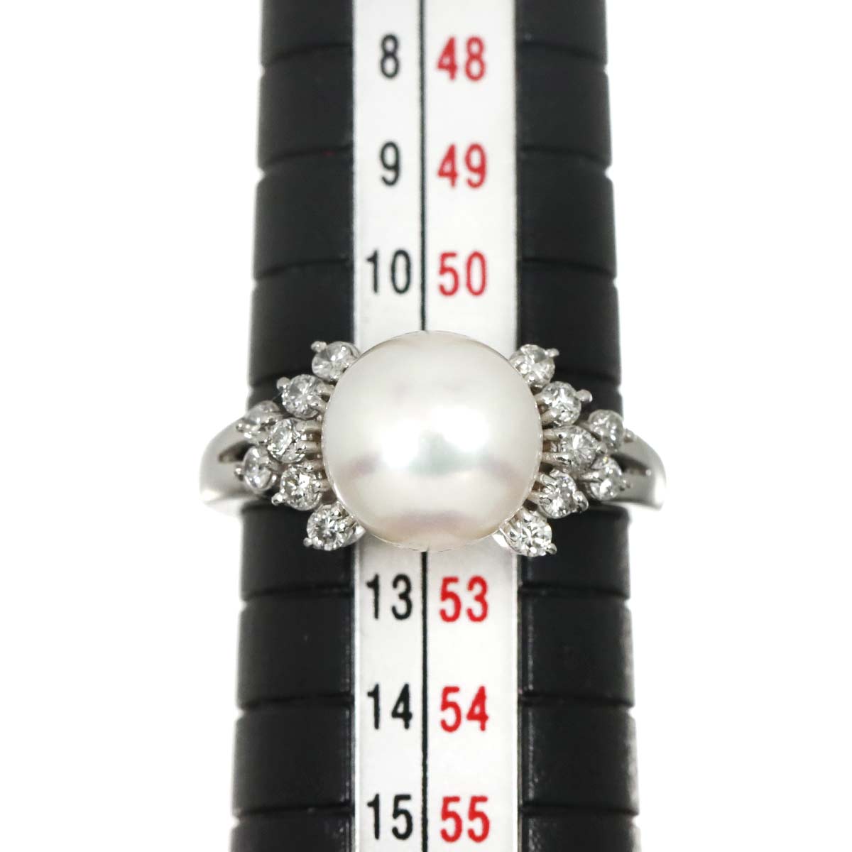 South Sea pearl 9.1mm Diamond 0.32ct Ring Platinum size6(US)