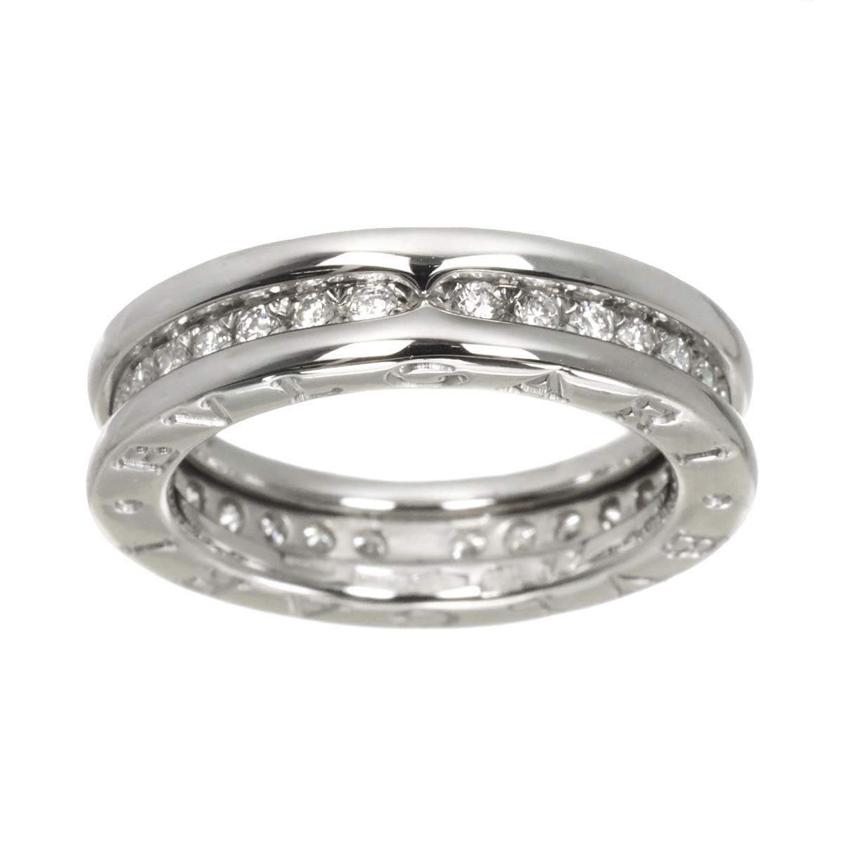 B-zero1 1Band Diamond Ring 18K WG 750 size49 4.5-4.75(US)