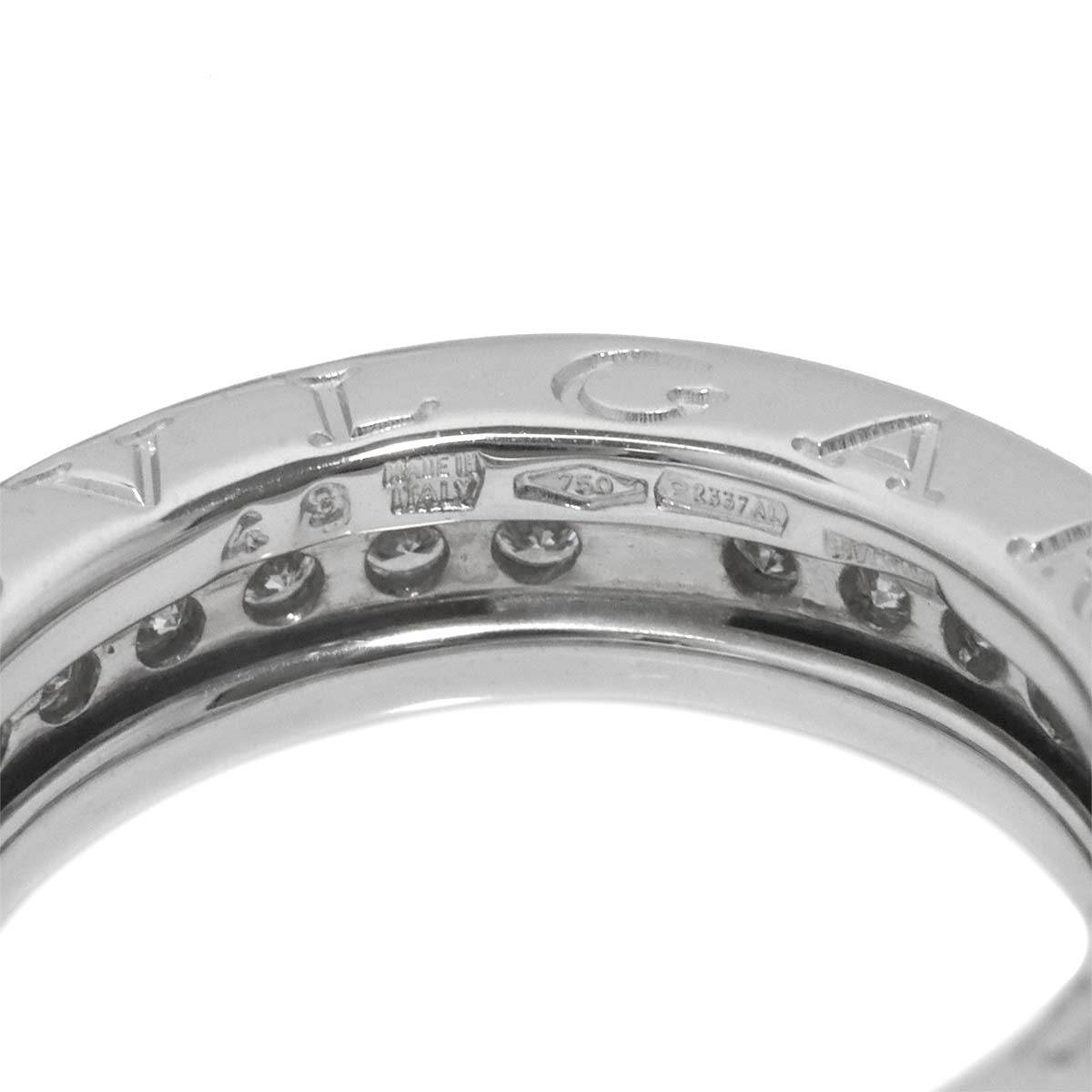 B-zero1 1Band Diamond Ring 18K WG 750 size49 4.5-4.75(US)