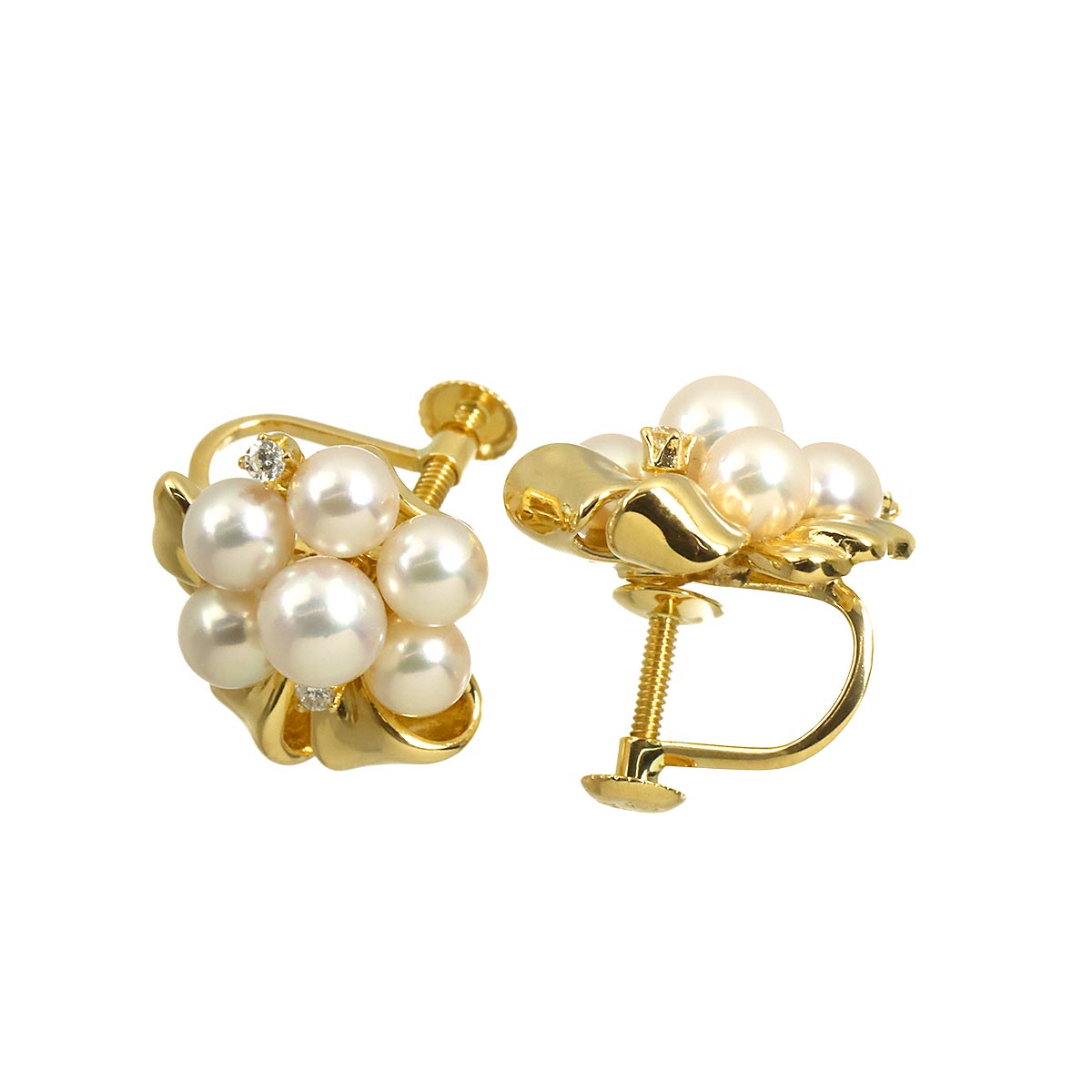 Baby Pearl Diamond 0.03/0.03ct Earrings 18K YG 750