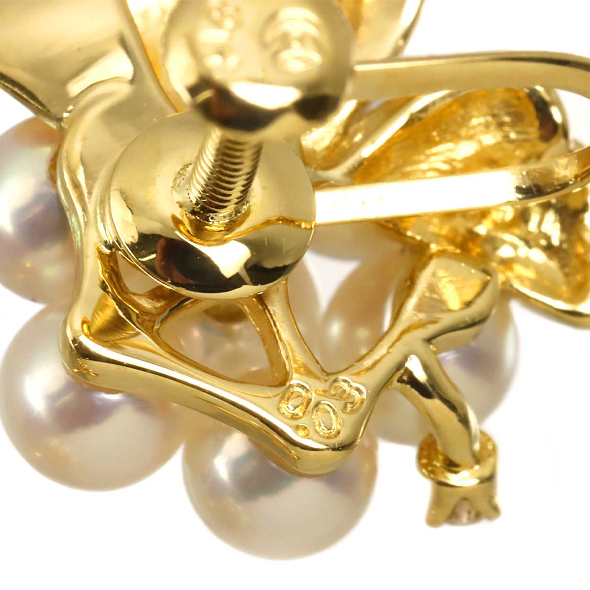 Baby Pearl Diamond 0.03/0.03ct Earrings 18K YG 750